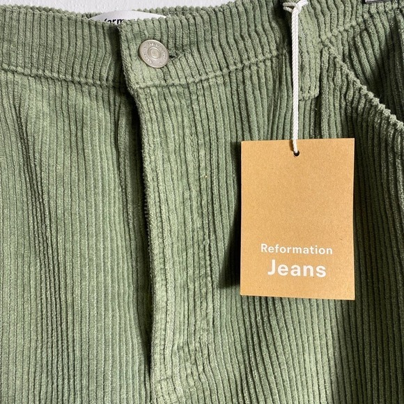 NWT Reformation Wilder Painter High Rise Wide Leg Corduroy Pants - Picture 7 of 9